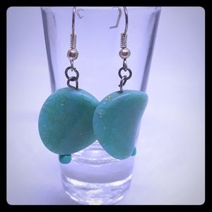 Blue bead earrings